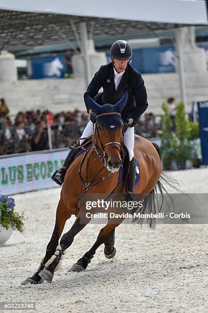 Maikel van der Vleuten of Dutch rides VDL Groep Arera C, third place. During the Grand Prix of Rome 1.60 m two rounds against the clock with jump-off...