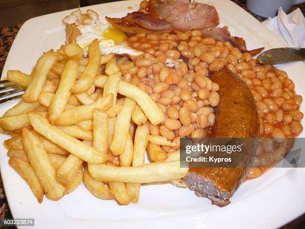 europe, uk, england, london, view of food and nutrition - full english breakfast - full english breakfast stock pictures, royalty-free photos & images