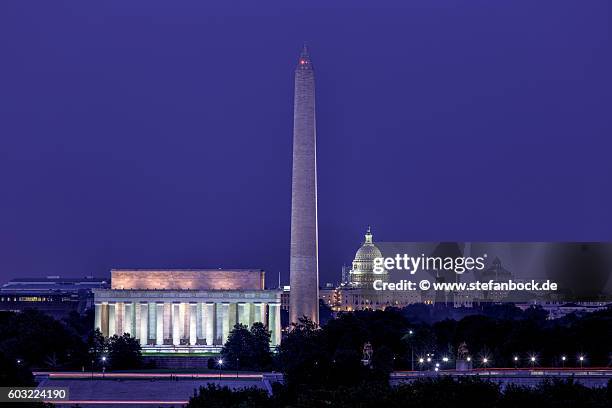 washington overview - national monument stock pictures, royalty-free photos & images