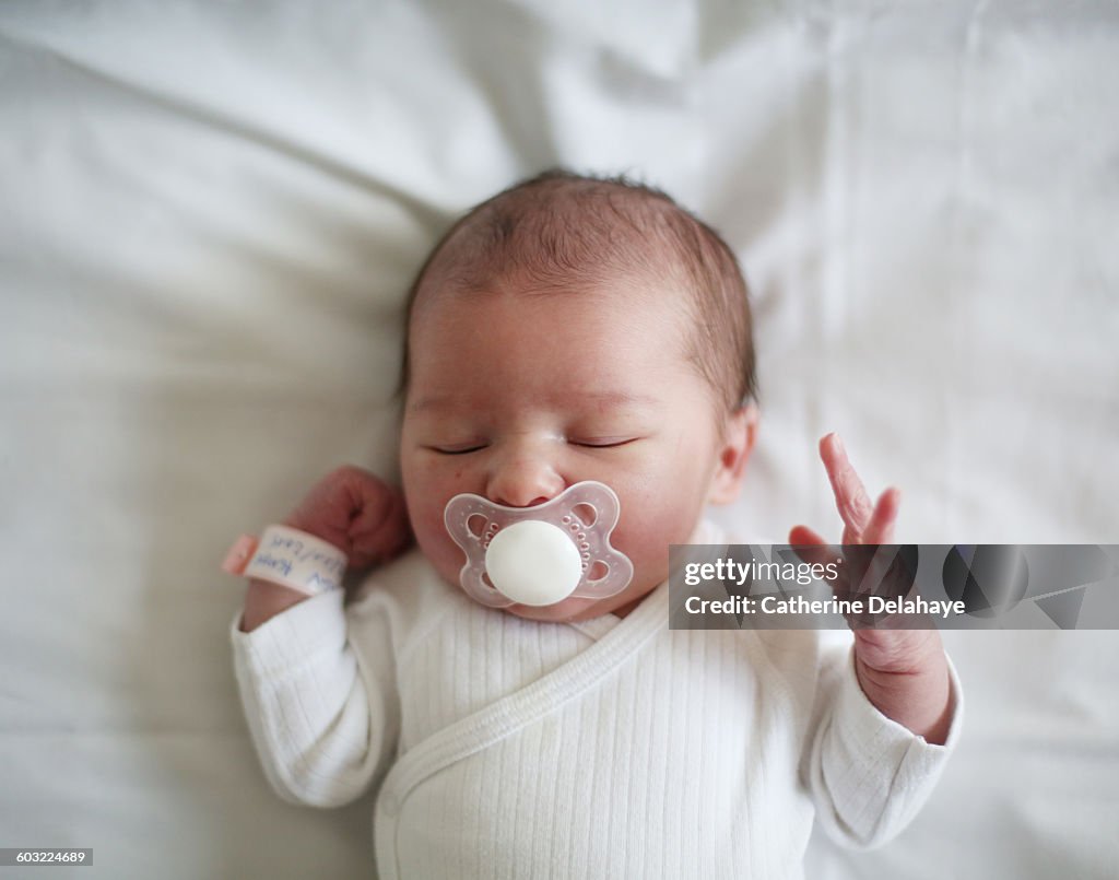 A newborn at the maternity ward