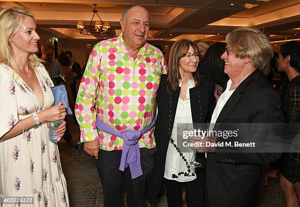 Annika Murjahn, Jean Pigozzi, Cheryl Cohen and Frank Cohen attend the launch of Fortnum's X Frank at Fortnum & Mason on September 12, 2016 in London,...