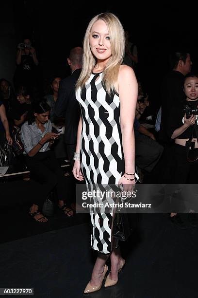 Tiffany Trump attends the Taoray Wang fashion show during New York Fashion Week: The Shows at The Dock, Skylight at Moynihan Station on September 12,...