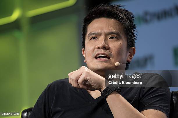 Min-Liang Tan, co-founder and chief executive officer of Razer Inc., speaks during the TechCrunch Disrupt San Francisco 2016 Summit in San Francisco,...