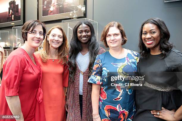 Genevieve Piche , Tori Bowie , Anika Khan, and guests attend the Wells Fargo Hospitality Event during New York Fashion Week: The Shows on September...
