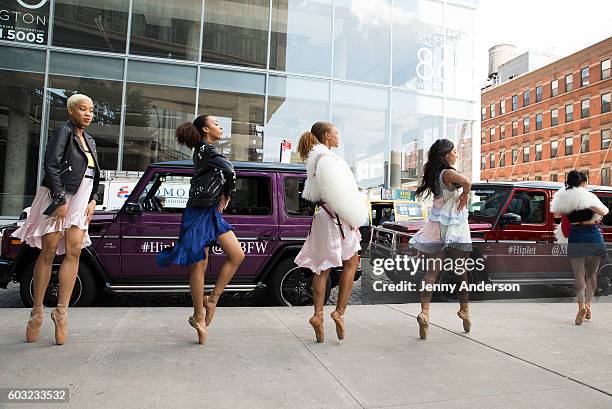 Mercedes-Benz and the Hiplet Ballerinas stage a pop up live performance choreographed by Homer Bryant in front of New York City's The Standard, High...