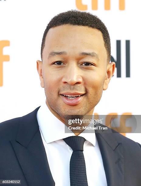 John Legend arrives at the 2016 Toronto International Film Festival - "La La Land" premiere held at Princess of Wales Theatre on September 12, 2016...