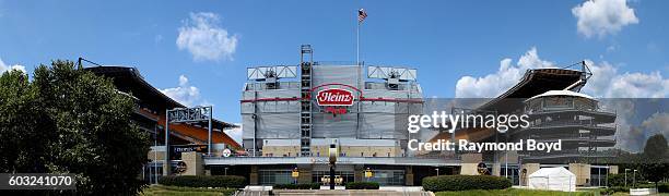 Panoramic view of Heinz Field, home of the Pittsburgh Steelers and Pittsburgh Panthers football teams in Pittsburgh, Pennsylvania on August 26, 2016.