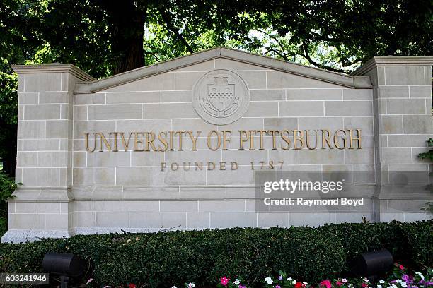 University Of Pittsburgh signage in Pittsburgh, Pennsylvania on August 26, 2016.