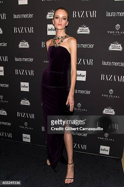 Model Daria Strokous attends Harper's BAZAAR Celebrates 'ICONS By Carine Roitfeld' at The Plaza Hotel on September 9, 2016 in New York City.
