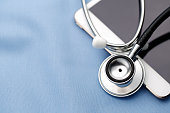 digital tablet and stethoscope