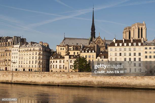 notre dame cathedral, isle de la cite - pinnacle stock-fotos und bilder