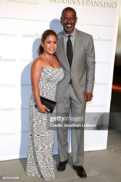 Leilani Mendoza and Brian McKnight attend the closing night reception at Salone del Tronoin Palazzo Corsini as part of Celebrity Fight Night Italy...