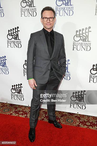 Actor Christian Slater attends the 31th Annual Great Sports Legends Dinner to benefit The Buoniconti Fund to Cure Paralysis at The Waldorf Astoria...