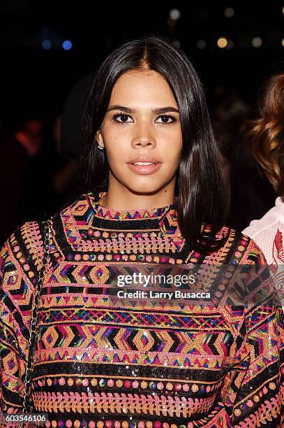 Actress Kali Hawk attends the Vivienne Tam fashion show during New York Fashion Week: The Shows at The Arc, Skylight at Moynihan Station on September...