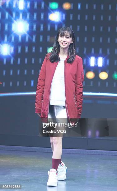 Actress Angelababy attends Adidas activity on September 12, 2016 in Shanghai, China.