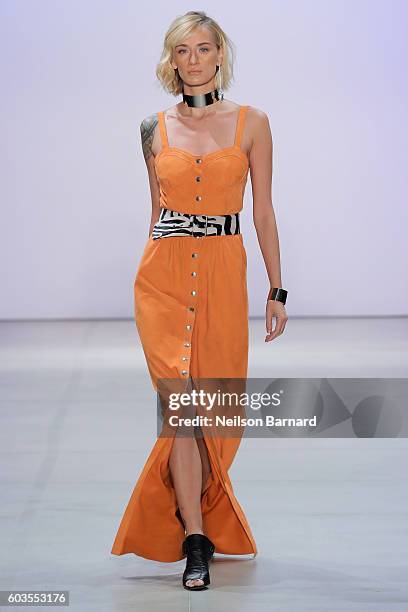 Model walks the runway wearing House Of Ogan for the Fashion Istanbul fashion show during New York Fashion Week: The Shows September 2016 at The...