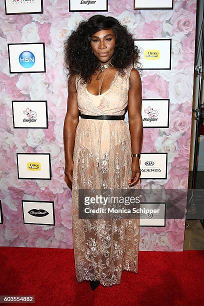 Serena Williams attends the Serena Williams Signature Statement Collection By HSN during Style360 Fashion Week at Metropolitan West on September 12,...