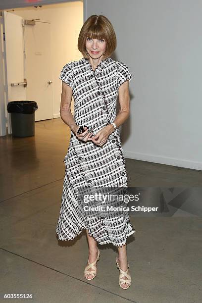 Anna Wintour attends the Serena Williams Signature Statement Collection By HSN during Style360 Fashion Week at Metropolitan West on September 12,...