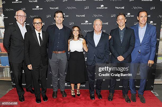 Larry Burstein, Fred Armisen, Bill Hader, Jennifer Caserta, Lorne Michaels, Seth Meyers and Josh Sapan attend as IFC, New York Magazine and Vulture...