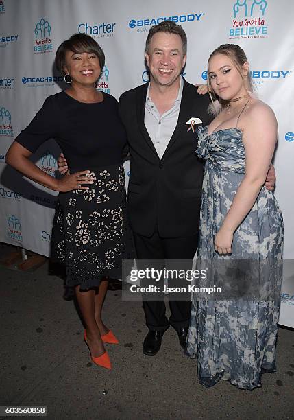 Janice Huff, James Wesley and Juli Wesley attend the 2nd Annual Voices For The Voiceless: Stars For Foster Kids Benefit at the Al Hirschfeld Theatre...