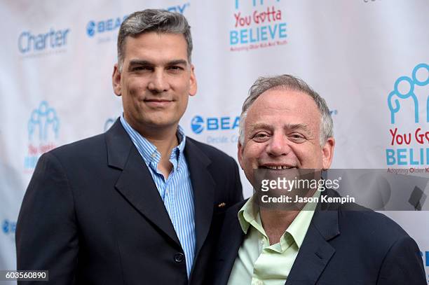 Mark Shaiman and Louis Mirabal attend the 2nd Annual Voices For The Voiceless: Stars For Foster Kids Benefit at the Al Hirschfeld Theatre on...