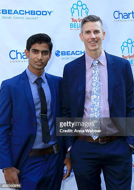 Johel Rana and John Fischer attend the 2nd Annual Voices For The Voiceless: Stars For Foster Kids Benefit at the Al Hirschfeld Theatre on September...