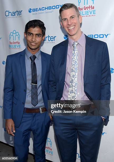 Johel Rana and John Fischer attend the 2nd Annual Voices For The Voiceless: Stars For Foster Kids Benefit at the Al Hirschfeld Theatre on September...