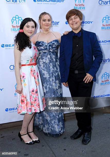 Lilla Crawford, Juli Wesley and Jonah Vernon attend the 2nd Annual Voices For The Voiceless: Stars For Foster Kids Benefit at the Al Hirschfeld...