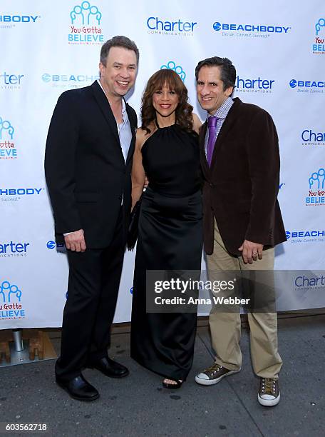 James Wesley, Rosie Perez and Seth Rudetsky attend the 2nd Annual Voices For The Voiceless: Stars For Foster Kids Benefit at the Al Hirschfeld...