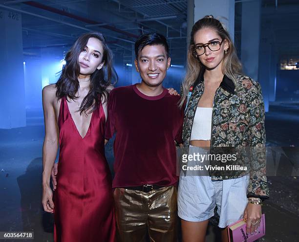 Fashion bloggers Rumi Neely, Bryan Boy and Chiara Ferragni attend 3.1 Phillip Lim during New York Fashion Week 2016 at Skylight Clarkson North on...