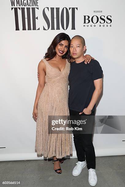 Priyanka Chopra and Jason Wu attend the W Magazine and Hugo Boss Celebrate "The Shot" event at the International Center of Photography Museum on...