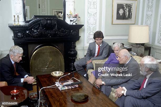 Russian nuclear physicist, human rights activist and Nobel Peace Prize laureate Andrei Sakharov in Norwegian Embassy in Moscow on 13th October 1988.