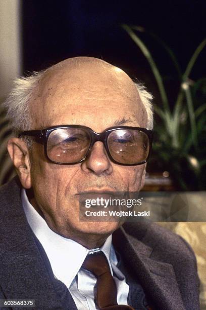 Russian nuclear physicist, human rights activist and Nobel Peace Prize laureate Andrei Sakharov in Norwegian Embassy in Moscow on 13th October 1988.