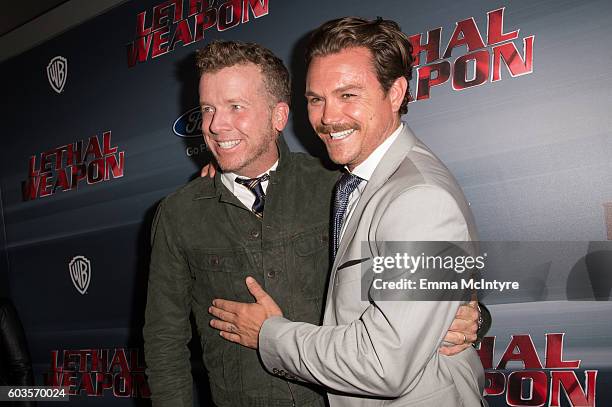 Director Joseph McGinty Nichol aka 'McG' and actor Clayne Crawford attend the premiere Of Fox Network's 'Lethal Weapon' at NeueHouse Hollywood on...