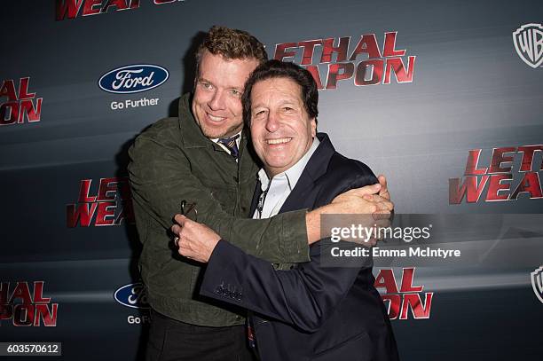 Director Joseph McGinty Nichol aka 'McG' and CEO of Warner Bros Peter Roth attend the premiere Of Fox Network's 'Lethal Weapon' at NeueHouse...