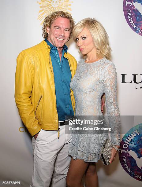 Dr. Rutledge Taylor and singer/songwriter Debbie Gibson attend Criss Angel's HELP charity event at the Luxor Hotel and Casino benefiting pediatric...