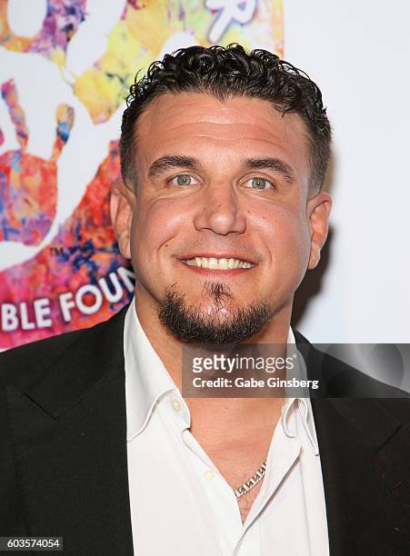 Mixed martial artist Frank Mir attends Criss Angel's HELP charity event at the Luxor Hotel and Casino benefiting pediatric cancer research and...