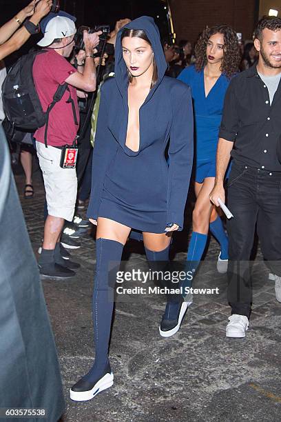 Model Bella Hadid is seen in the Meatpacking District on September 12, 2016 in New York City.