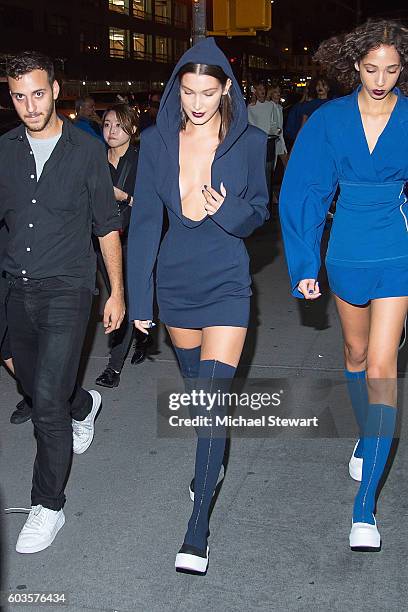 Model Bella Hadid is seen in the Meatpacking District on September 12, 2016 in New York City.