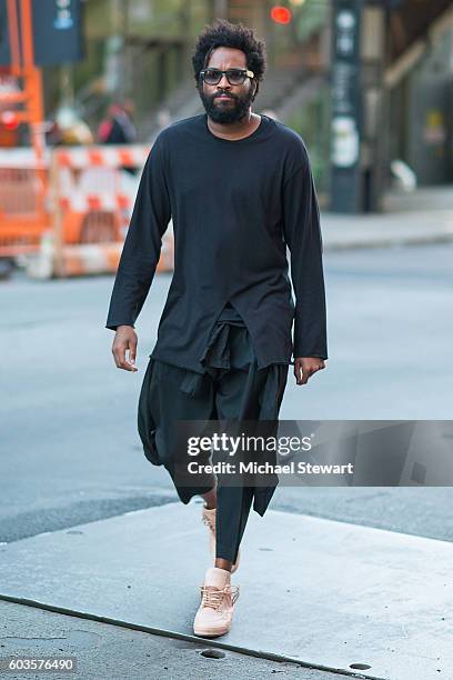 Designer Maxwell Osborne is seen in the Meatpacking District on September 12, 2016 in New York City.