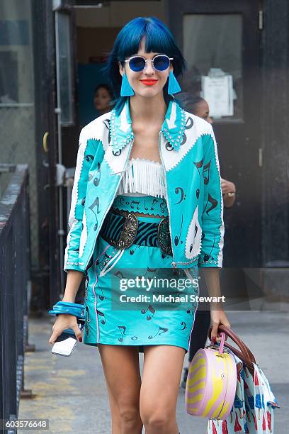 Sita Abellan is seen in Midtown on September 12, 2016 in New York City.