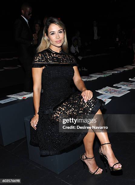 Actress Zulay Henao attends the Vivienne Tam fashion show during New York Fashion Week: The Shows at The Arc, Skylight at Moynihan Station on...