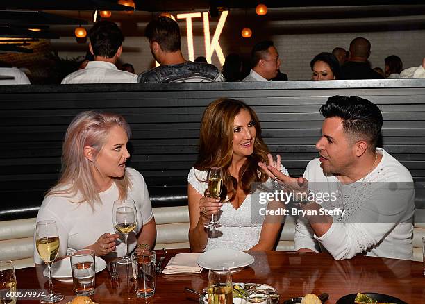 Dancer Lacey Schwimmer, comedian/actress and event host Heather McDonald and musician Frankie Moreno attend the fourth annual White Party at STK at...