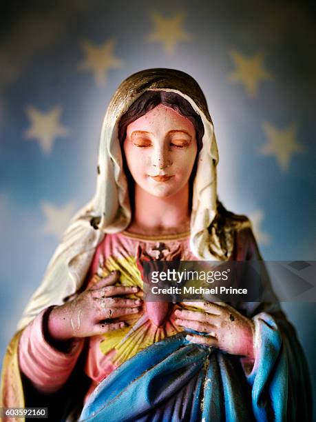 statue of madonna - virgin mary stock pictures, royalty-free photos & images