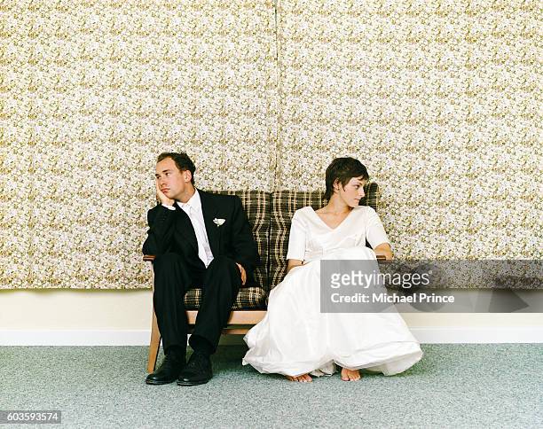 bored newlyweds - bored wife stock pictures, royalty-free photos & images