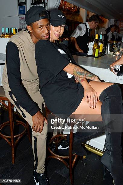 Mike Brooks and Stephanie Hall attend the Serena Williams After Party at Bagatelle on September 12, 2016 in New York City.