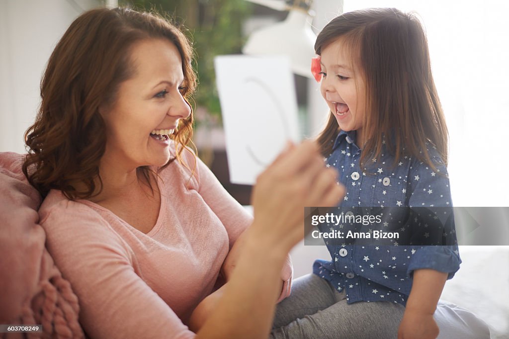 Learning alphabet with my mommy. Debica, Poland 