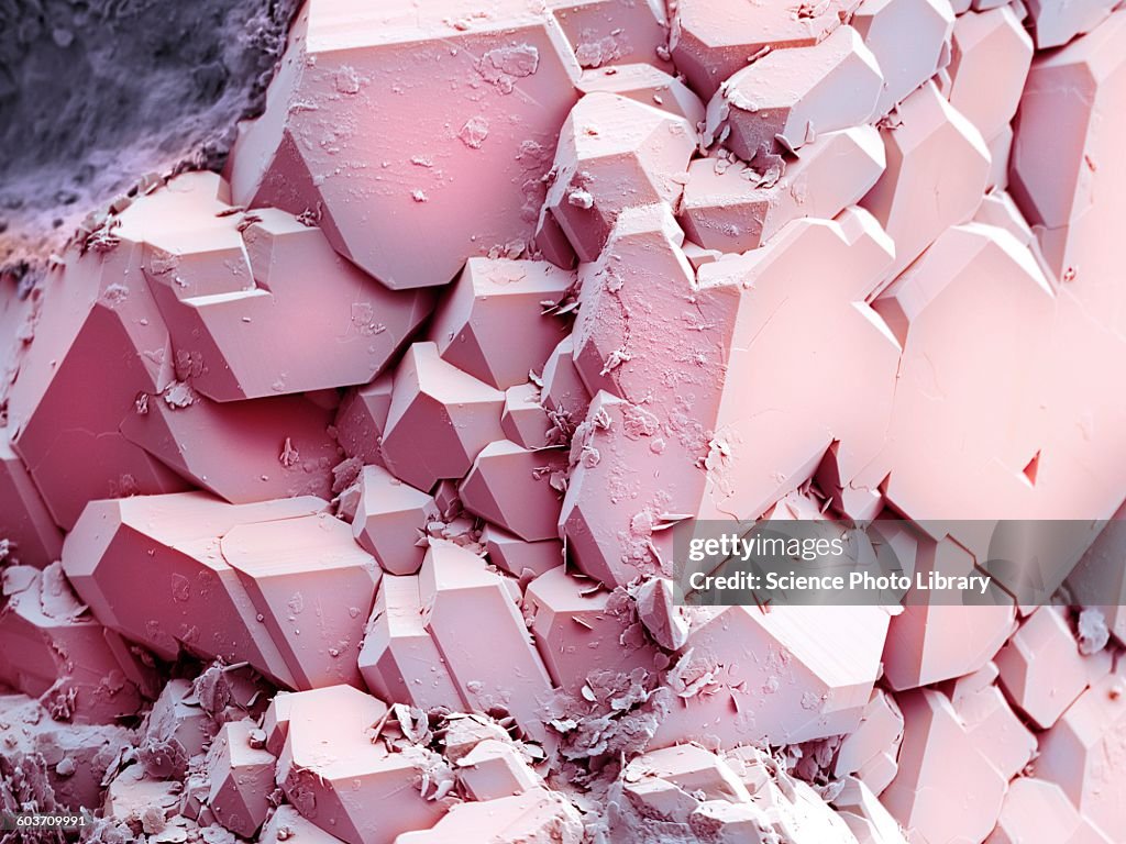 Quartz crystals, SEM