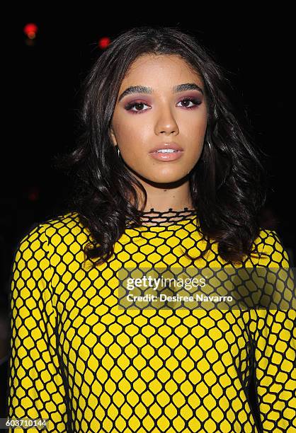 Yovanna Ventura attends the Vivienne Tam fashion show during New York Fashion Week: The Shows at The Arc, Skylight at Moynihan Station on September...