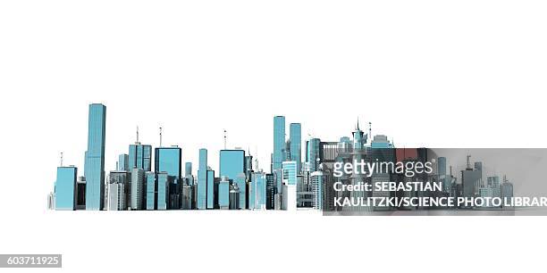 urban skyline, illustration - city stock illustrations